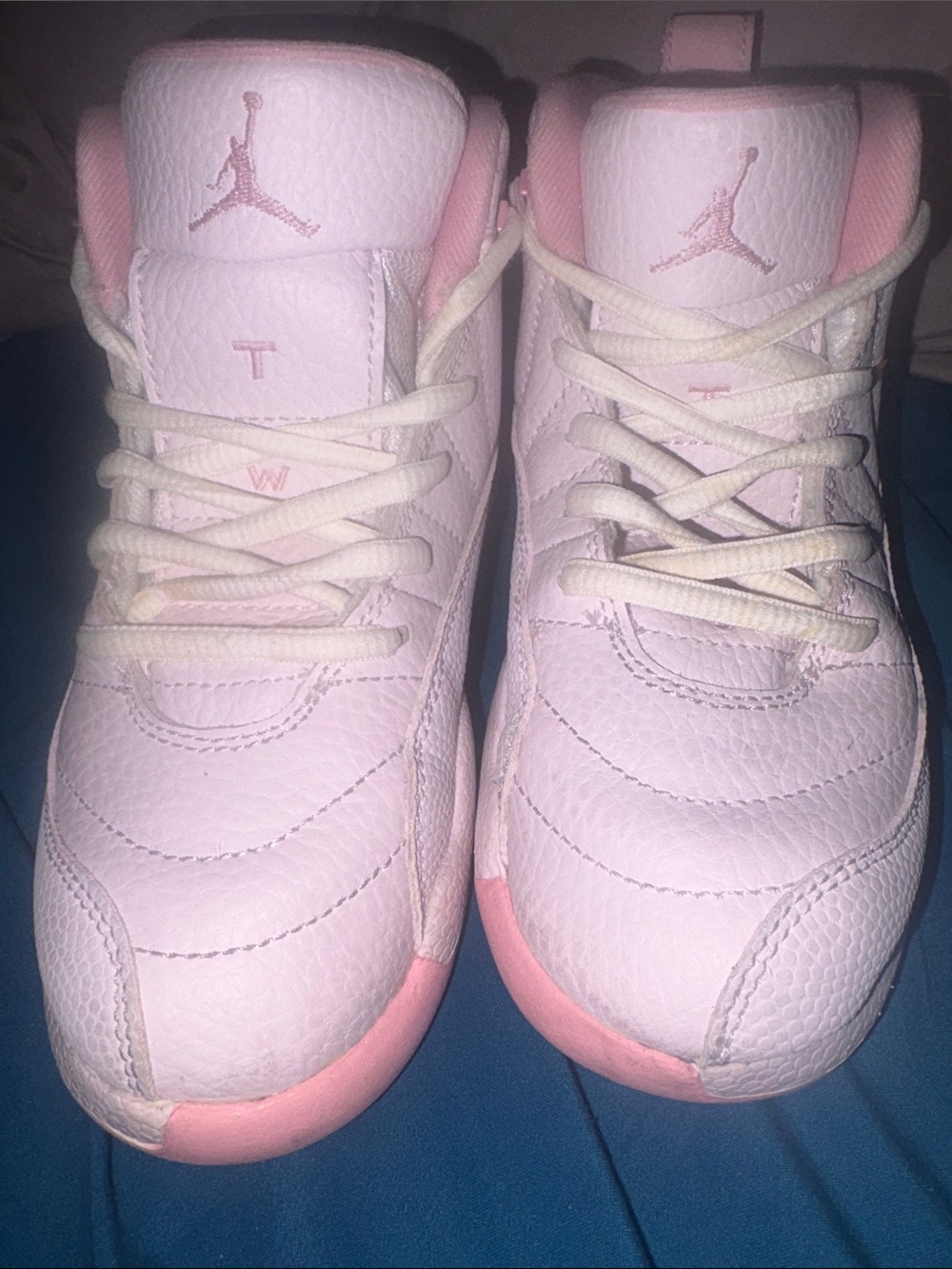 Jordan Little Kids Pink and White High-Top Sneakers